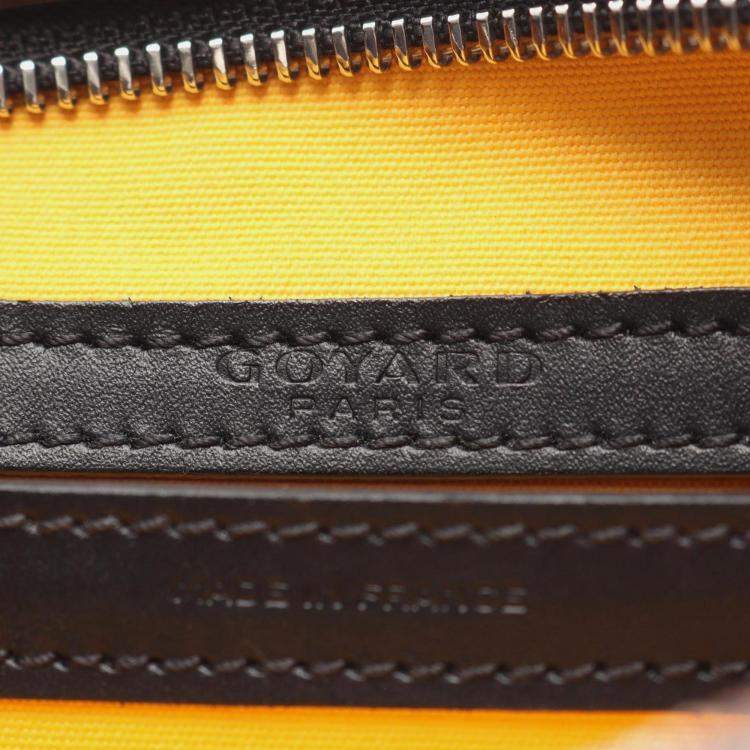 Pre Owned Goyard Cap Vert Pm Shoulder Bag In Coated Canvas And Leather Black/Multicolor