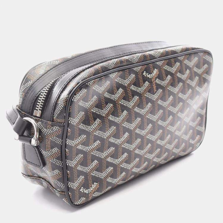 Pre Owned Goyard Cap Vert Pm Shoulder Bag In Coated Canvas And Leather Black/Multicolor