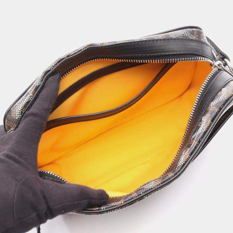 Pre Owned Goyard Cap Vert Pm Shoulder Bag In Coated Canvas And Leather Black/Multicolor