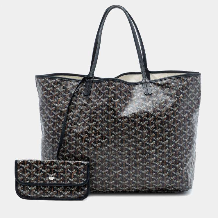 Pre Owned Goyard Black Goyardine Saint Louis GM