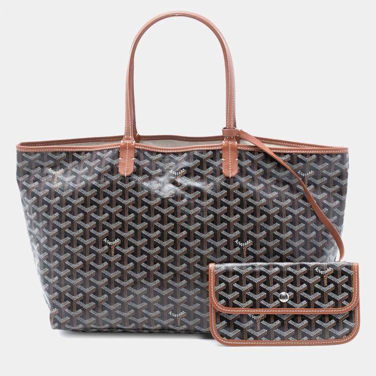 Pre Owned Goyard Black Goyardine Saint Louis PM