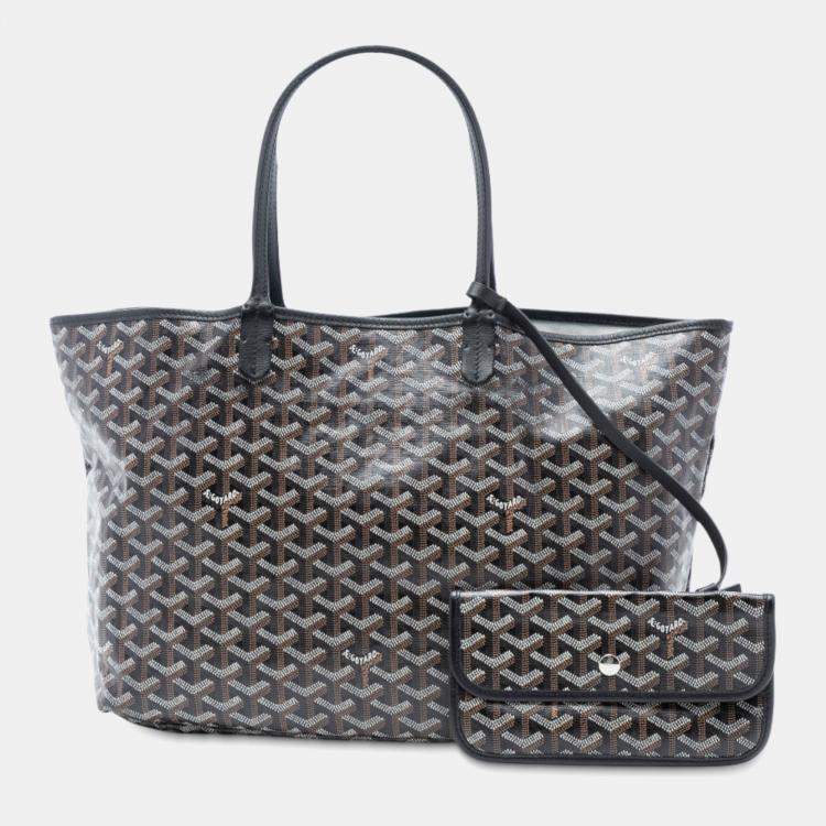 Pre Owned Goyard Black Goyardine Saint Louis PM