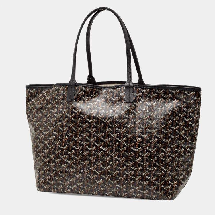 Pre Owned Goyard Black Goyardine Saint Louis PM