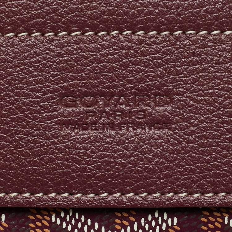 Pre Owned Goyard Alpin Mini Burgundy Goyardine Coated Canvas and Leather Backpack