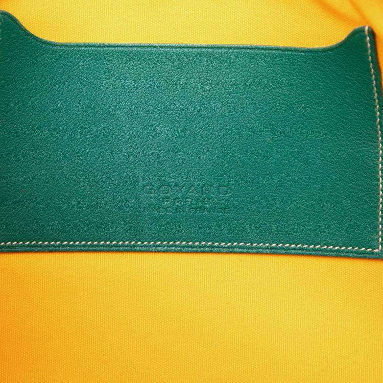 Pre Owned Goyard Green Goyardine Senat MM
