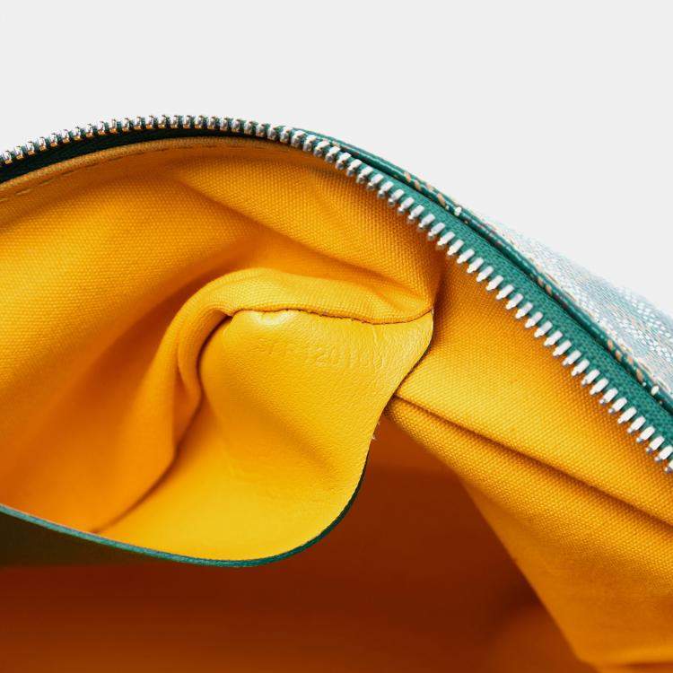 Pre Owned Goyard Green Goyardine Senat MM