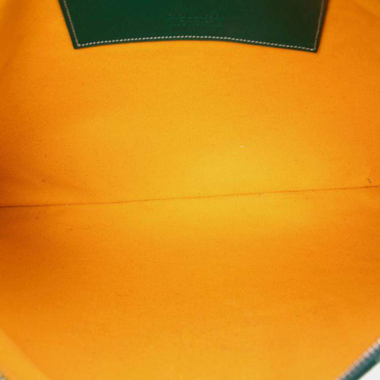 Pre Owned Goyard Green Goyardine Senat MM