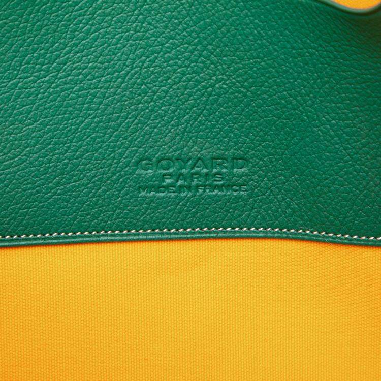 Pre Owned Goyard Green Goyardine Senat MM