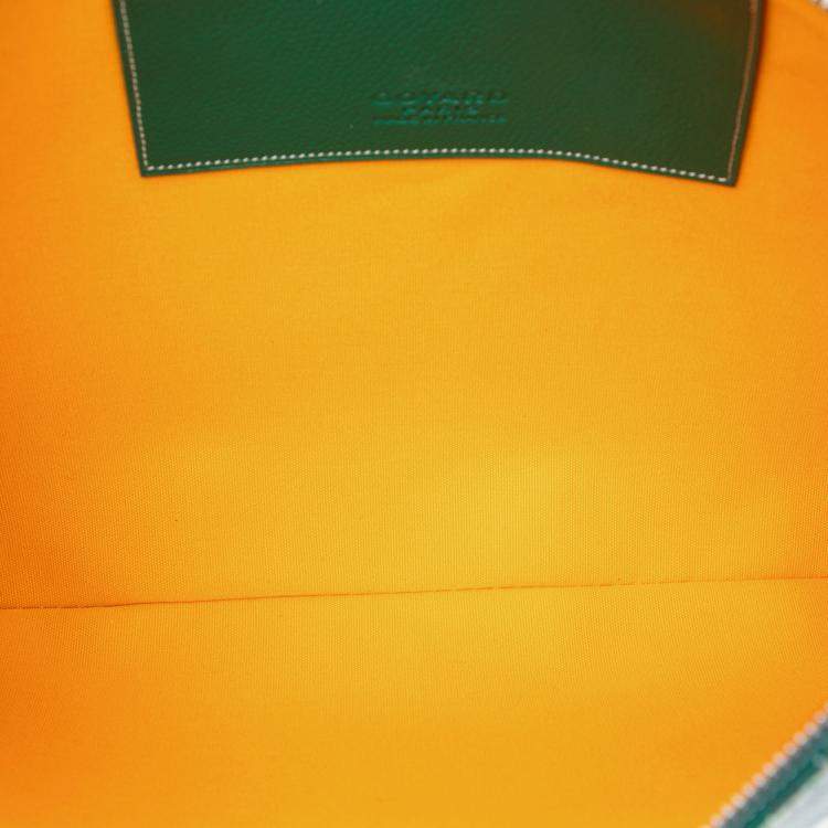 Pre Owned Goyard Green Goyardine Senat MM