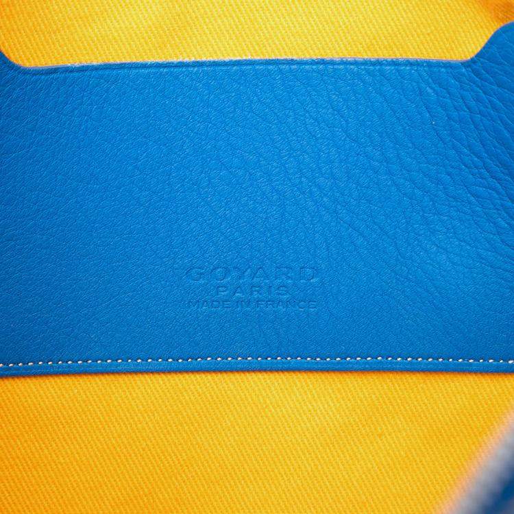 Pre Owned Goyard Blue Goyardine Senat MM