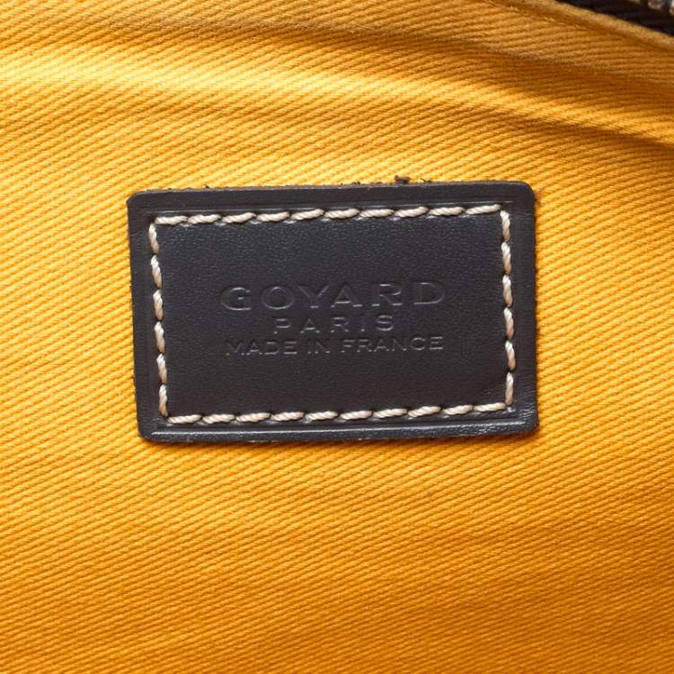 Pre Owned Goyard Grey Chevron Print Coated Canvas Senat Clutch 