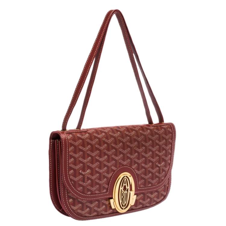 Pre Owned Goyard Red Goyardine Coated Canvas 223 PM Bag