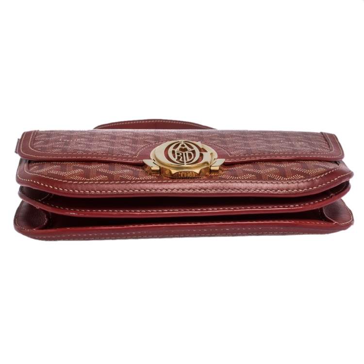 Pre Owned Goyard Red Goyardine Coated Canvas 223 PM Bag