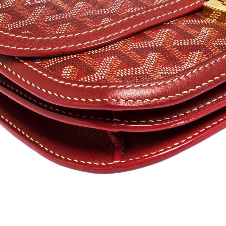 Pre Owned Goyard Red Goyardine Coated Canvas 223 PM Bag