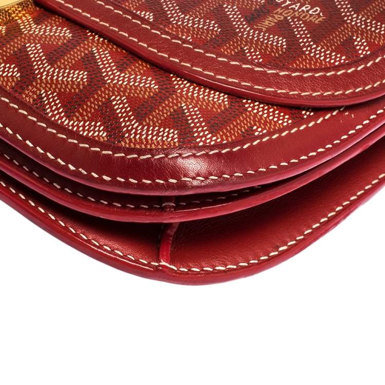 Pre Owned Goyard Red Goyardine Coated Canvas 223 PM Bag
