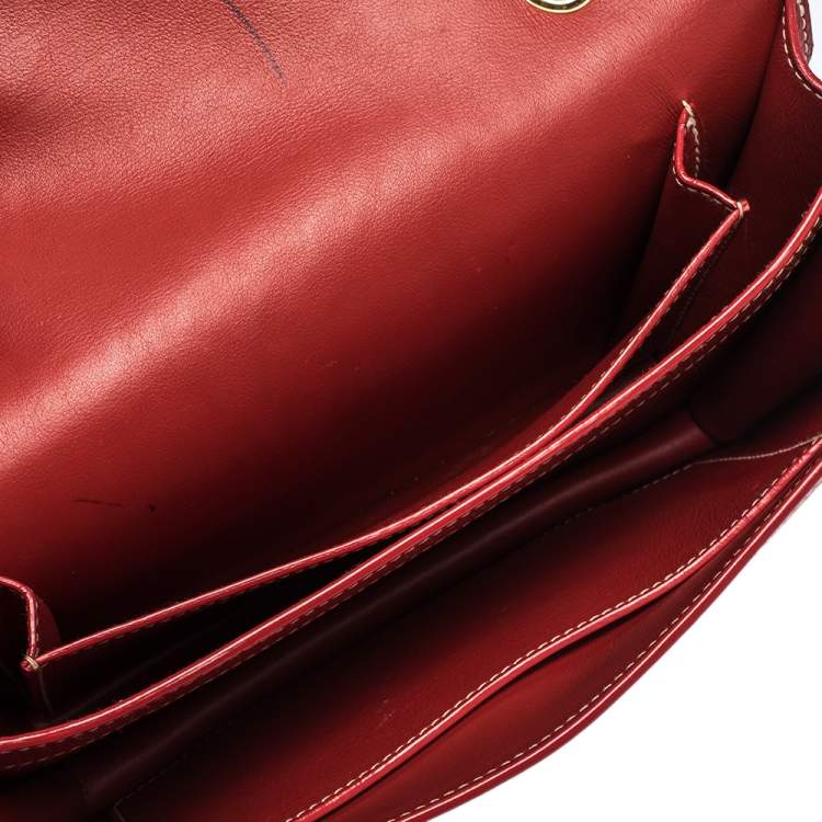 Pre Owned Goyard Red Goyardine Coated Canvas 223 PM Bag