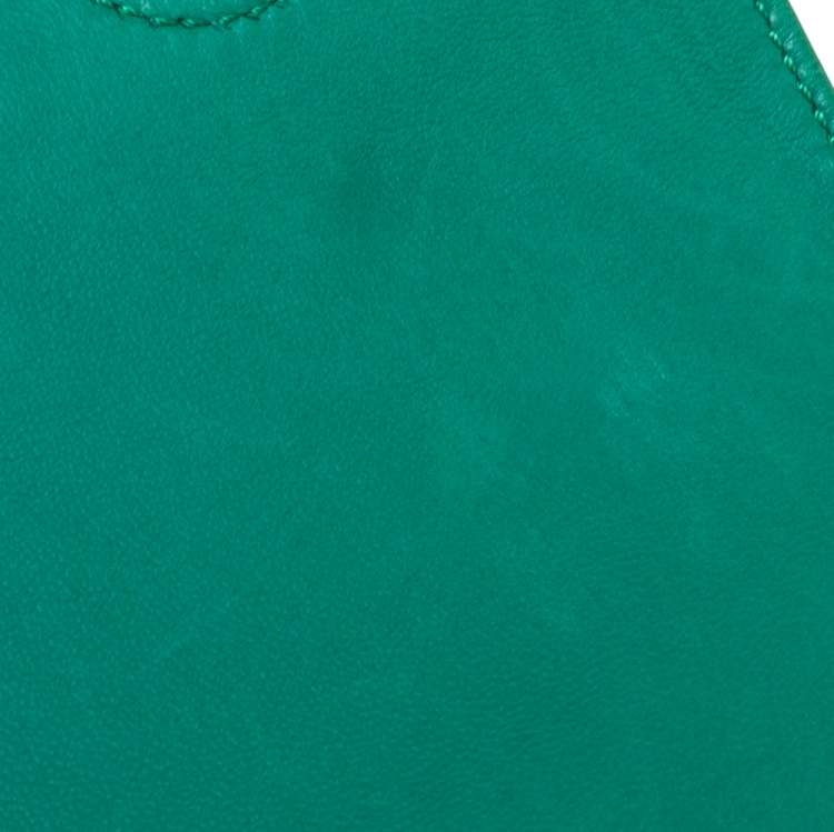Pre Owned Goyard Green Crocodile Saigon PM Top Handle Bag