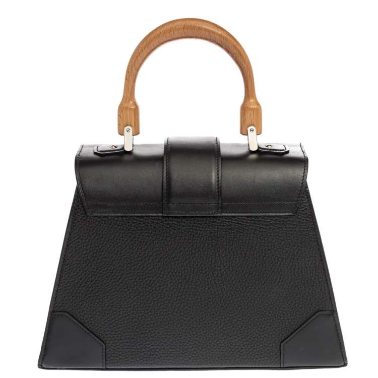 Pre Owned Goyard Black Leather PM Saigon Bag
