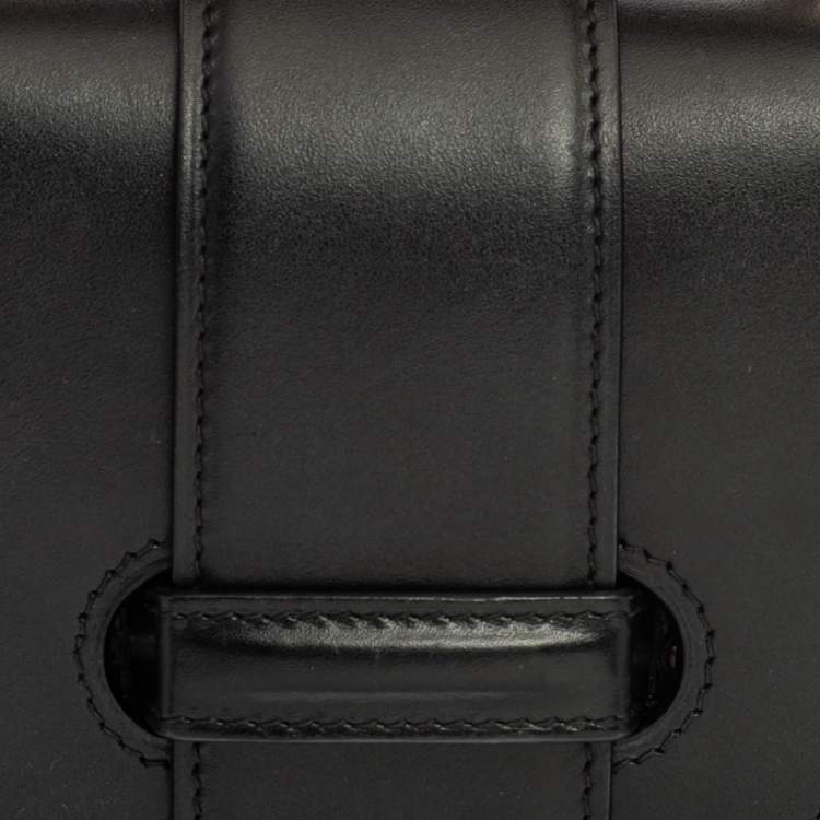Pre Owned Goyard Black Leather PM Saigon Bag