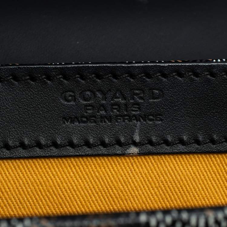 Pre Owned Goyard Black Coated Canvas and Leather PM Saigon Top Handle Bag