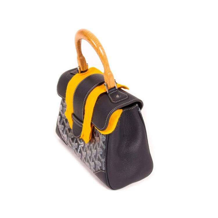 Pre Owned Goyard Grey Goyardine Canvas Saigon Top Handle Bag