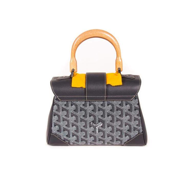Pre Owned Goyard Grey Goyardine Canvas Saigon Top Handle Bag