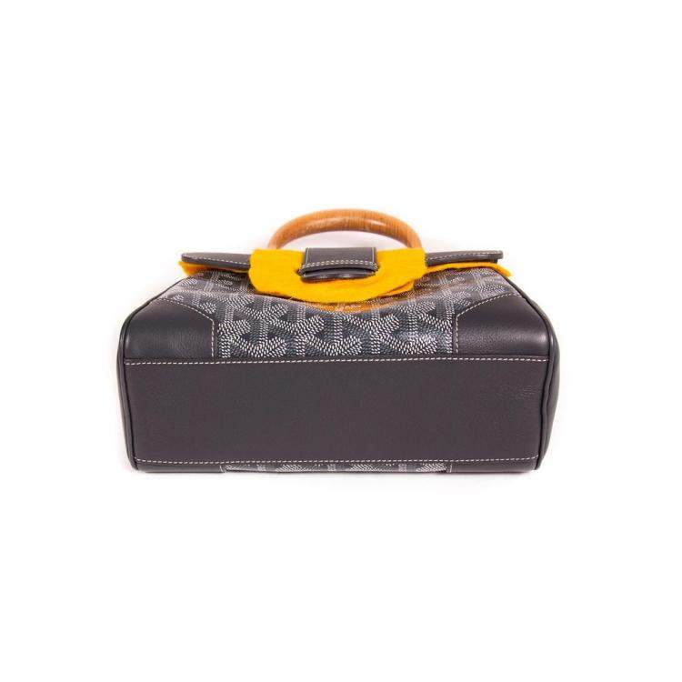 Pre Owned Goyard Grey Goyardine Canvas Saigon Top Handle Bag