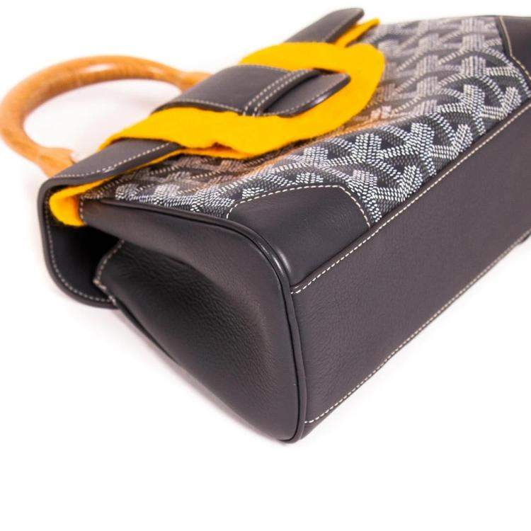 Pre Owned Goyard Grey Goyardine Canvas Saigon Top Handle Bag