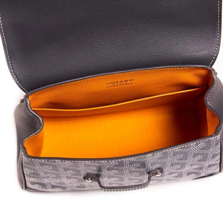 Pre Owned Goyard Grey Goyardine Canvas Saigon Top Handle Bag