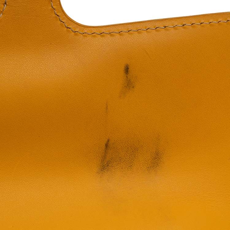 Pre Owned Goyard Yellow Coated Canvas and Leather MM Saigon Top Handle Bag