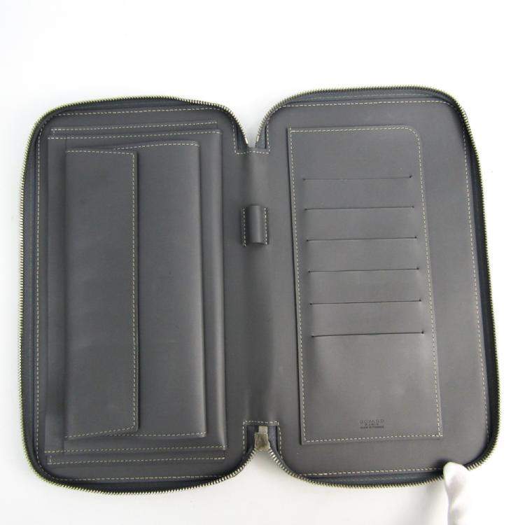 Pre Owned Goyard Black Coated Canvas Opera Wallet