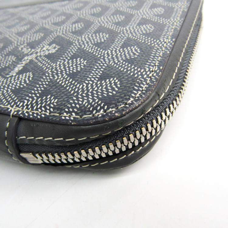Pre Owned Goyard Black Coated Canvas Opera Wallet