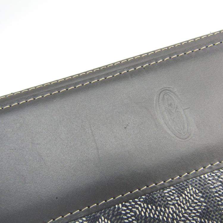 Pre Owned Goyard Black Coated Canvas Opera Wallet