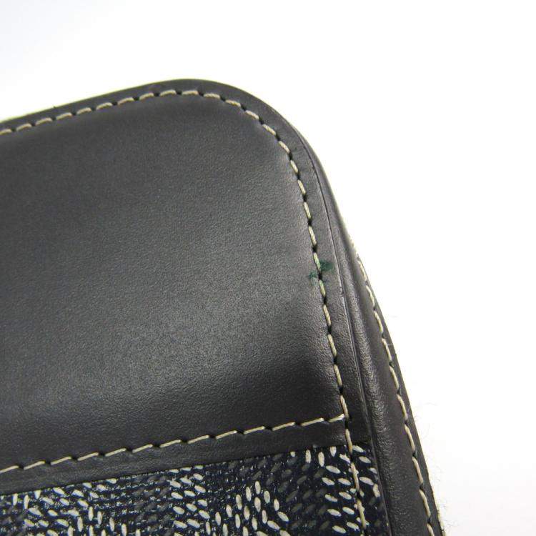 Pre Owned Goyard Black Coated Canvas Opera Wallet