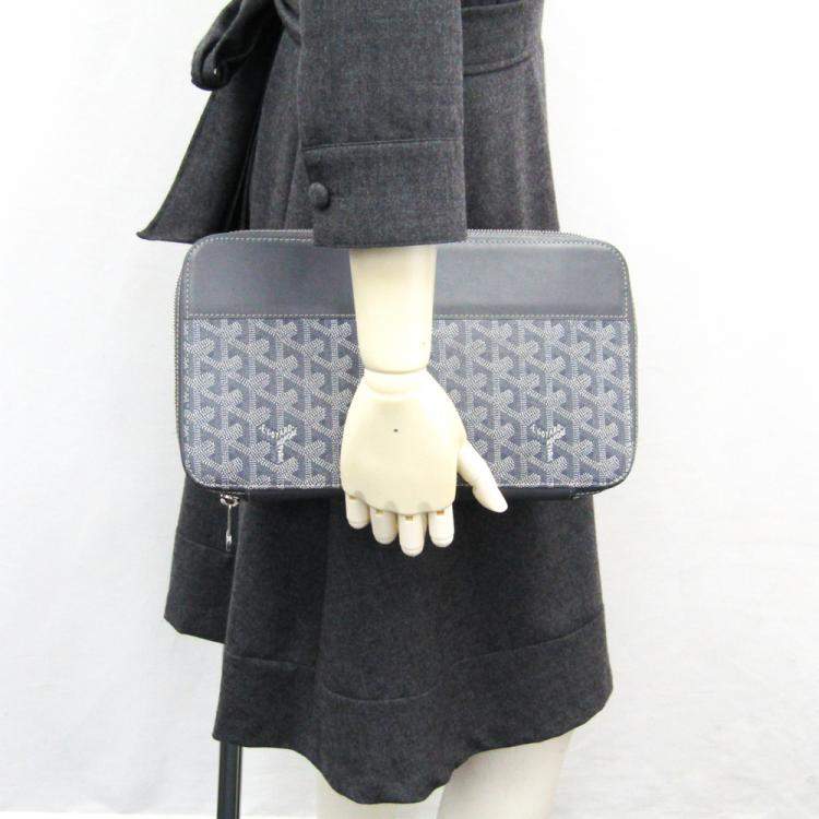 Pre Owned Goyard Black Coated Canvas Opera Wallet