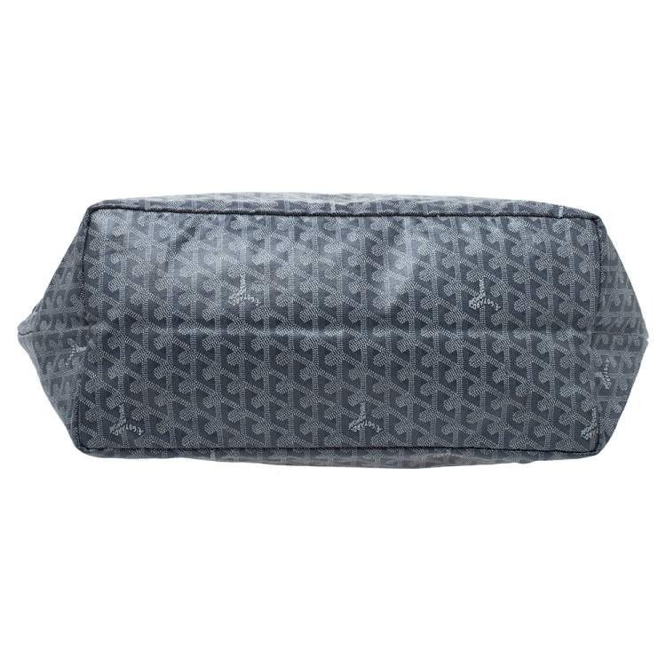 Pre Owned Goyard Grey/White Goyardine Coated Canvas St. Louis GM Tote