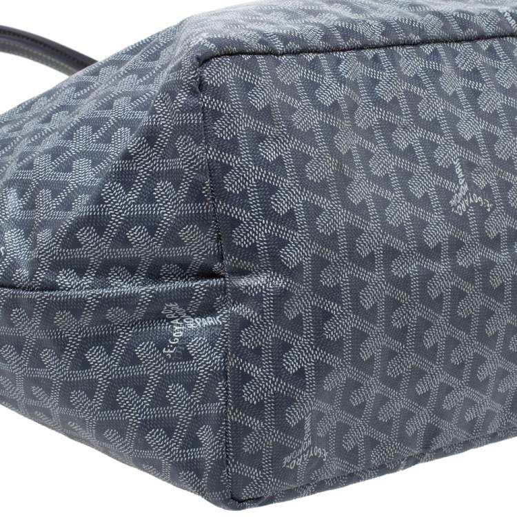 Pre Owned Goyard Grey/White Goyardine Coated Canvas St. Louis GM Tote
