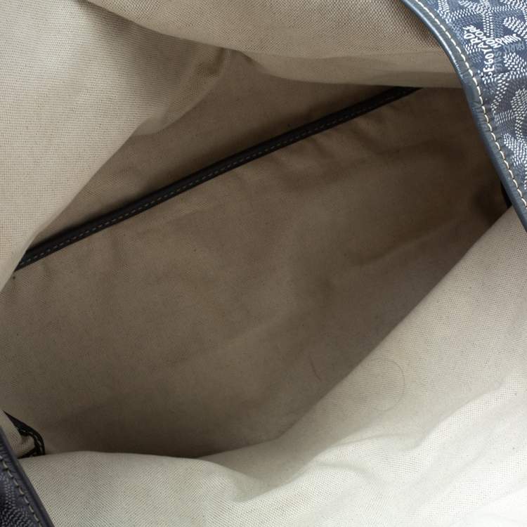 Pre Owned Goyard Grey/White Goyardine Coated Canvas St. Louis GM Tote