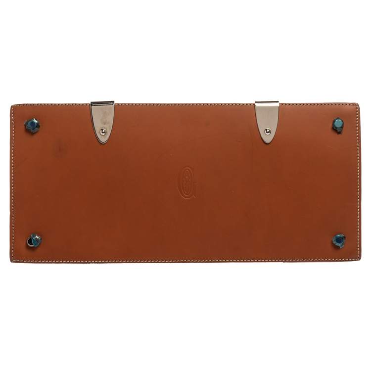Pre Owned Goyard Brown/Cognac Coated Canvas and Leather Saigon Top Handle Bag