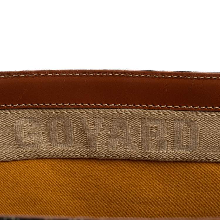 Pre Owned Goyard Brown/Cognac Coated Canvas and Leather Saigon Top Handle Bag