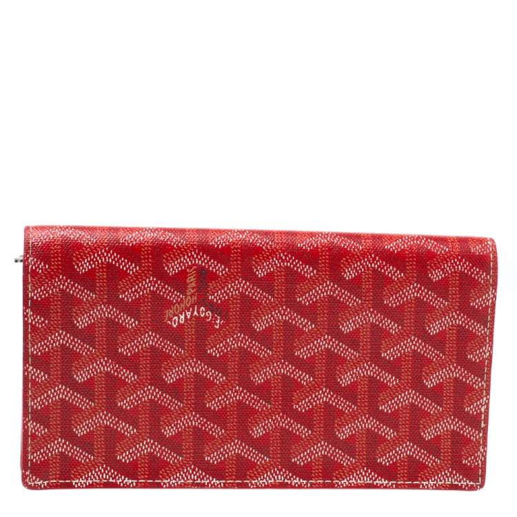 red goyard wallet