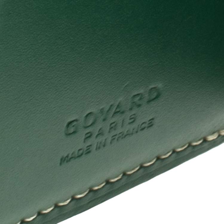 Pre Owned Goyard Green Goyardine Coated Canvas St. Marc Card Holder 