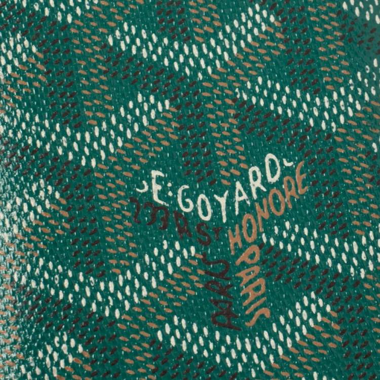 Pre Owned Goyard Green Goyardine Coated Canvas St. Marc Card Holder 