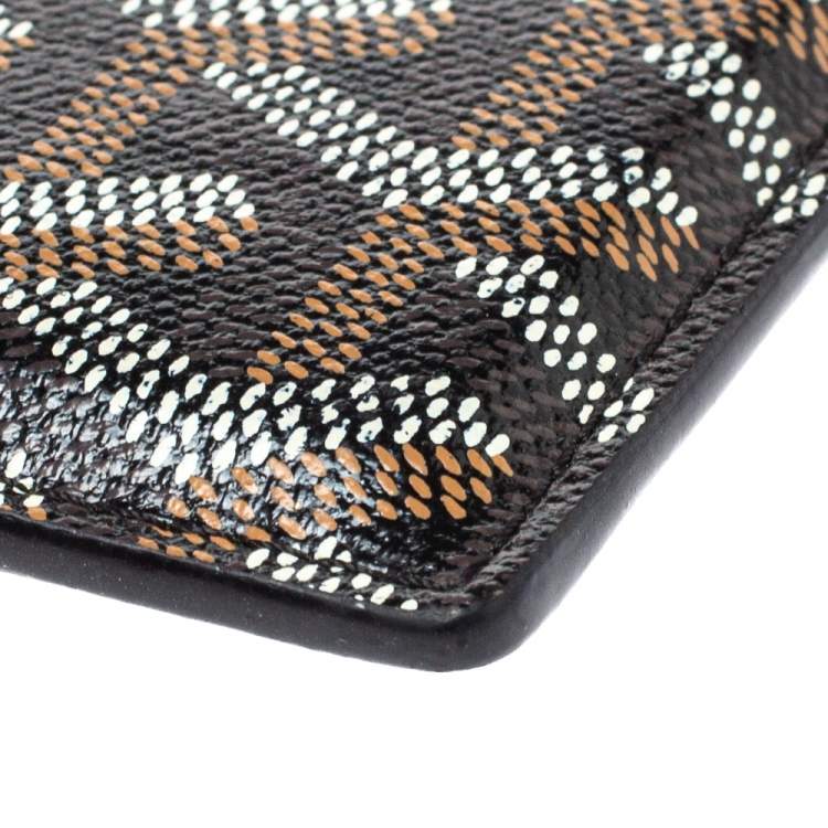 Pre Owned Goyard Black Goyardine Coated Canvas and Leather Saint Sulpice Card Holder