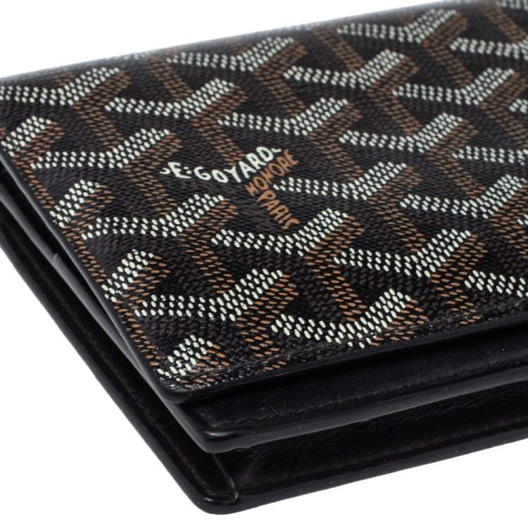 Pre Owned Goyard Black Goyardine Coated Canvas and Leather Richelieu Wallet
