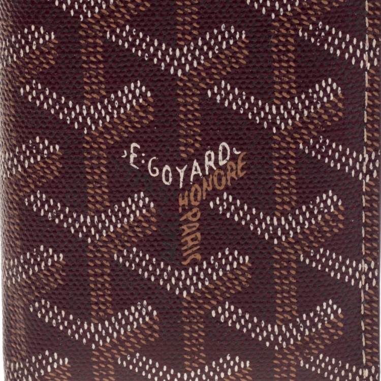 Pre Owned Goyard Burgundy Goyardine Coated Canvas Saint Pierre Bifold Card Holder 