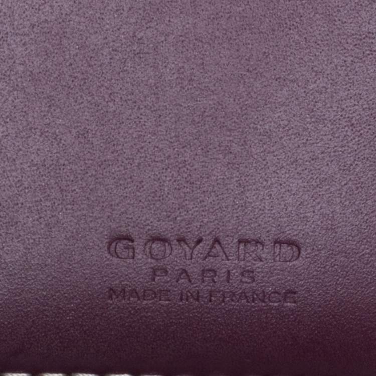 Pre Owned Goyard Burgundy Goyardine Coated Canvas Saint Pierre Bifold Card Holder 