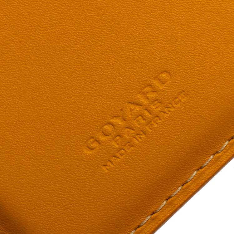 Pre Owned Goyard Yellow Goyardine Coated Canvas St. Marc Bifold Card Holder