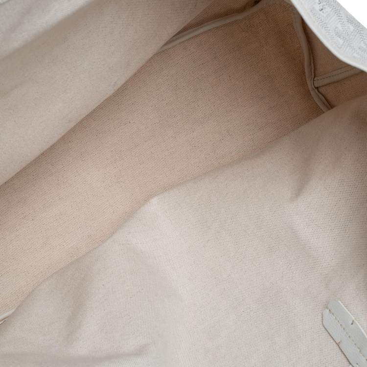 Pre Owned Goyard White Goyardine Coated Canvas St. Louis PM Tote