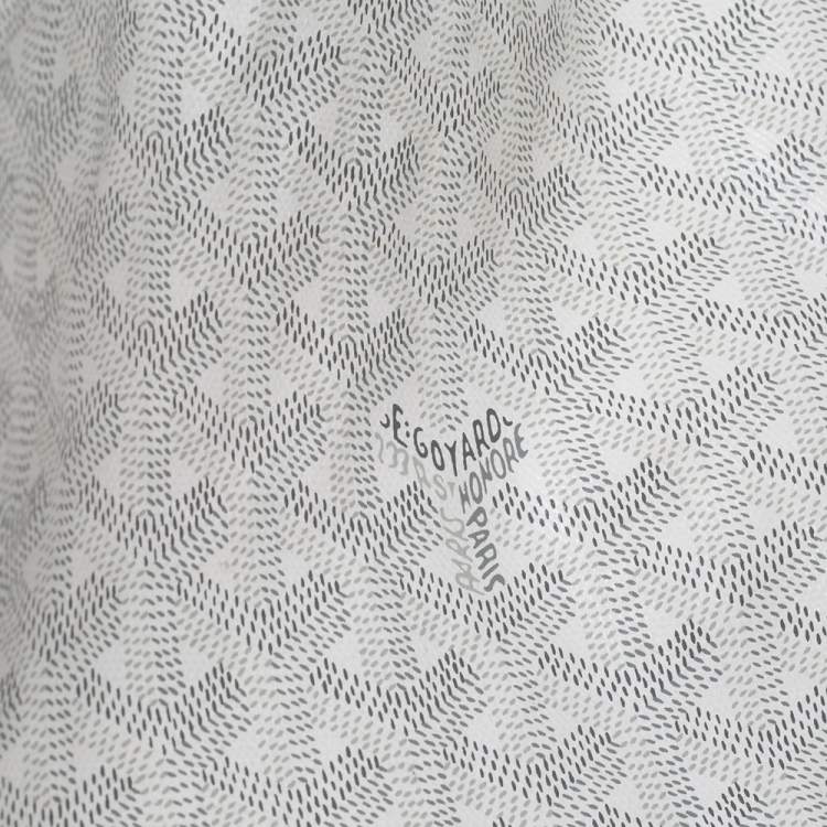 Pre Owned Goyard White Goyardine Coated Canvas St. Louis PM Tote